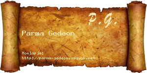 Parma Gedeon névjegykártya